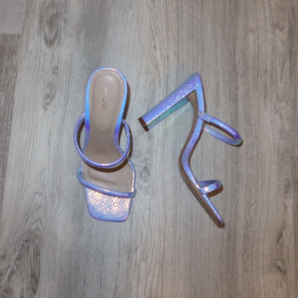 ALDO Agafiyay Iridescent Mermaidcore Heeled Sandals - Picture 5 of 6